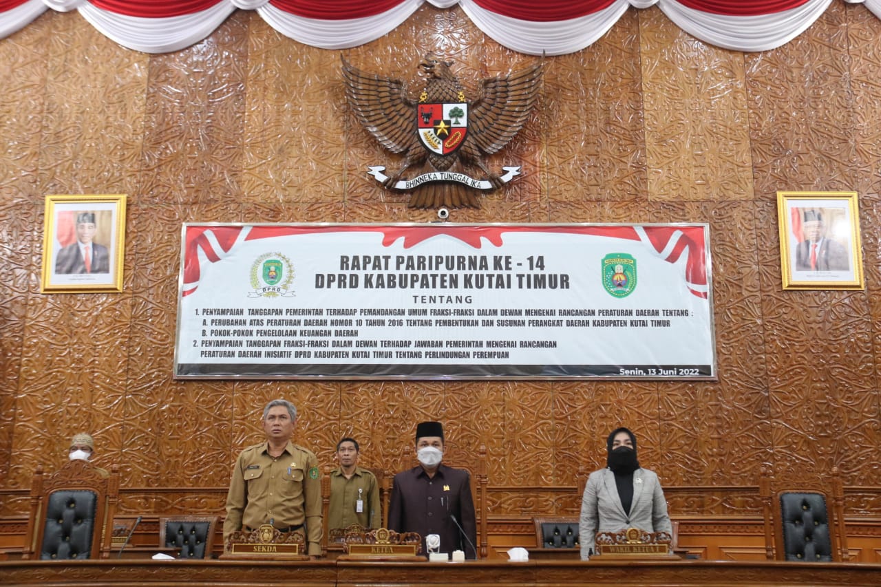Paripurna ke 14, DPRD Kutim Bahas 3 Raperda