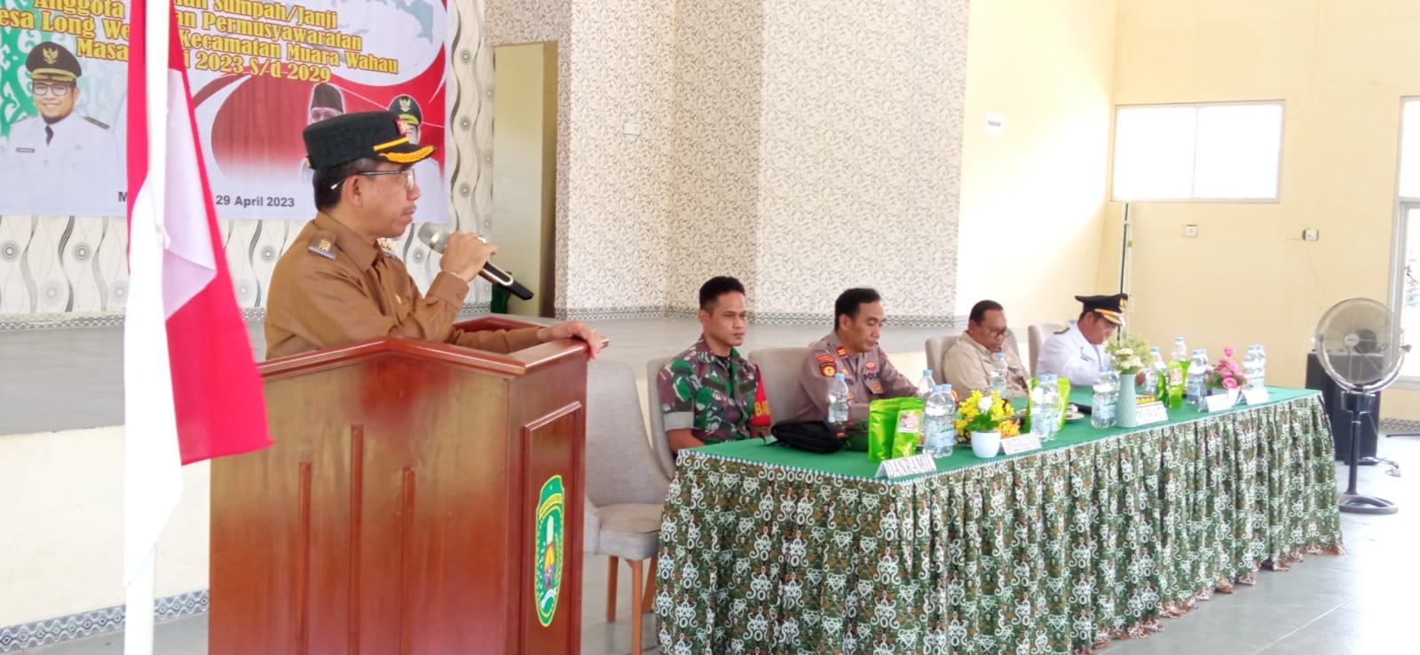 Lantik BPD Long Wehea, Bupati Pesankan Sinergitas Semua Pihak