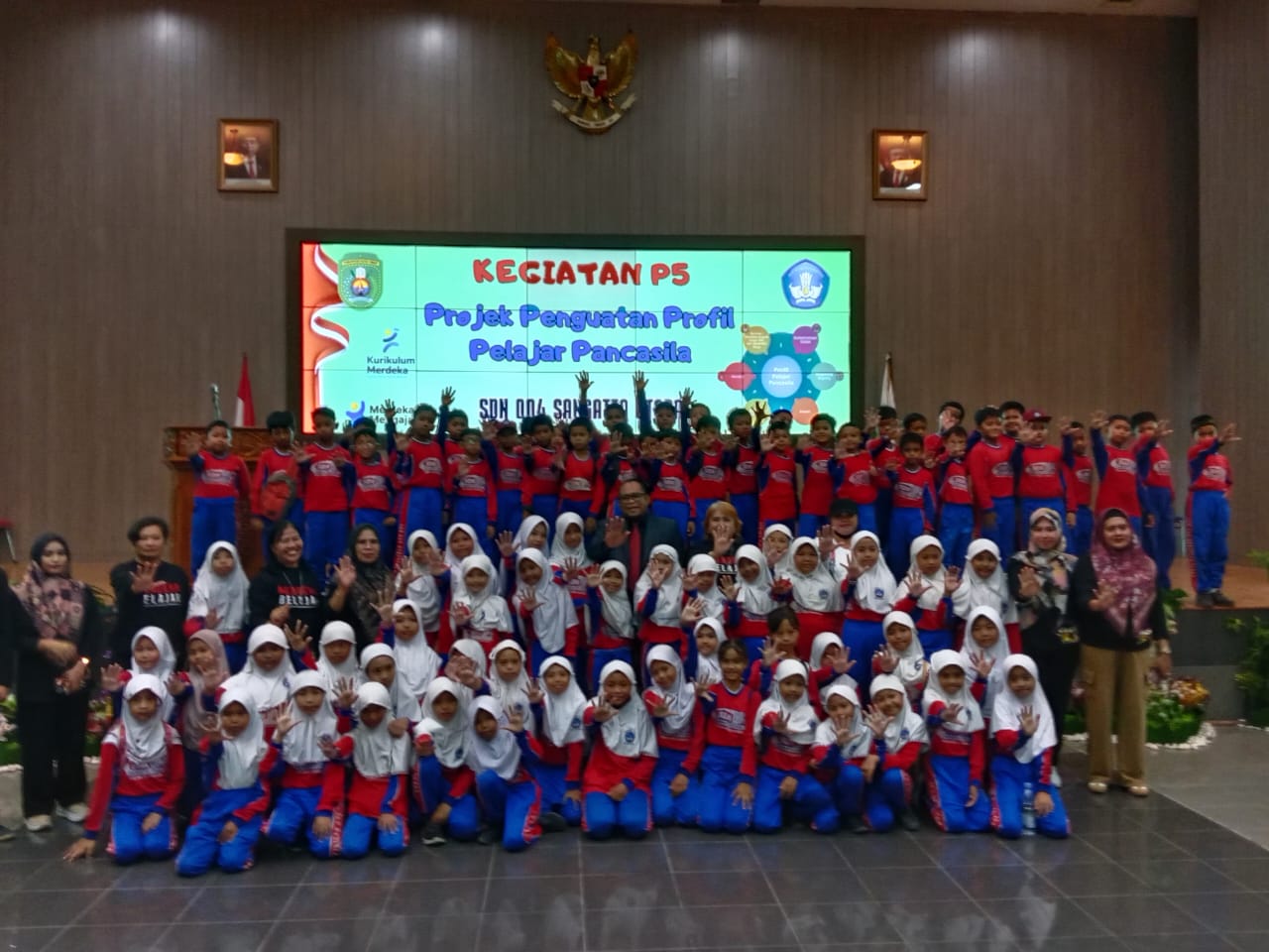 Implementasi P5, SD 004 Sambangi Kantor Bupati