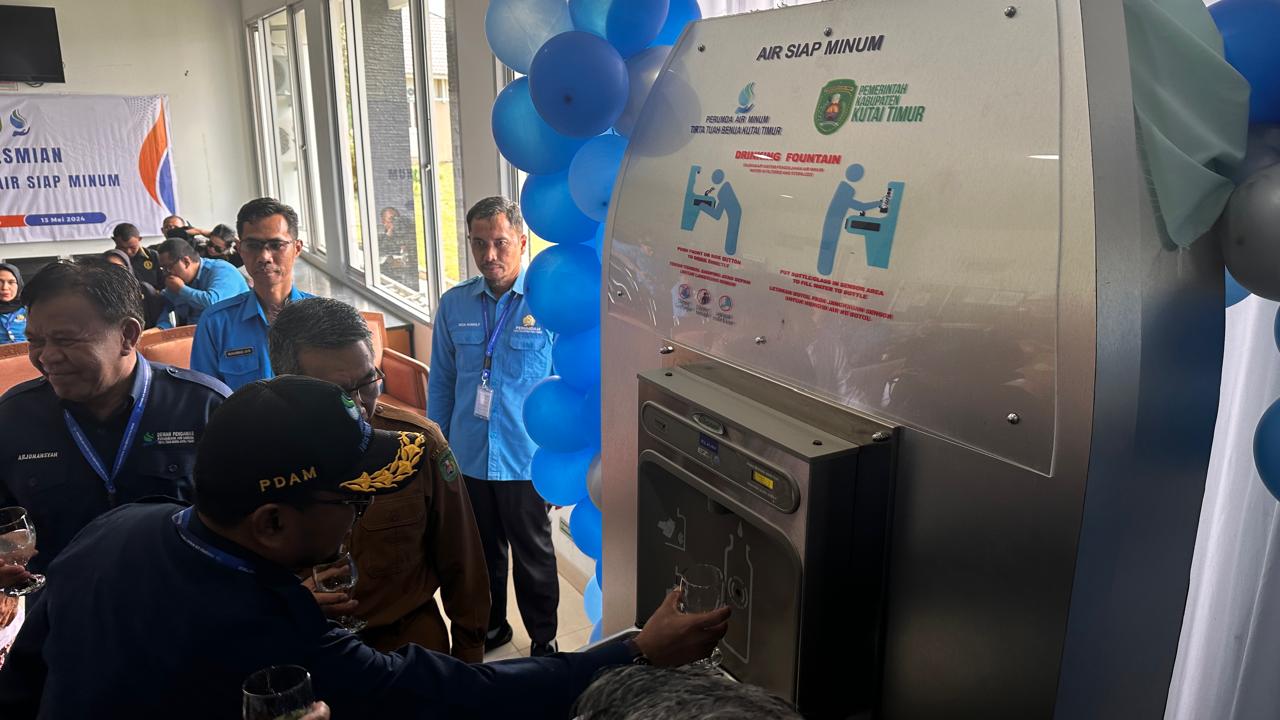 Bupati Kutim Resmikan Dringkin Faonting Garapan Perumdam TTB