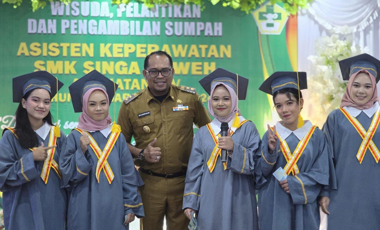Hadiri Pelantikan SMK Singa Geweh, Wabup; Persiapkan Mental dan Fisik