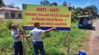 Minimalkan Angka Kecelakaan, Dishub Pasang Rambu Peringatan