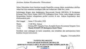 Musda KKW-PS Kutim, Tiga Calon Maju Kandidat Ketua