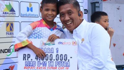 Membanggakan, Atlet Junior FPTI Kutim Raih Emas Nomor Lead-U11 10 Membanggakan, Atlet Junior FPTI Kutim Raih Emas Nomor Lead-U11