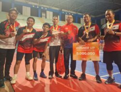 Bulutangkis Dispora Cup, PB Disdikbud Kutim Raih Juara 2