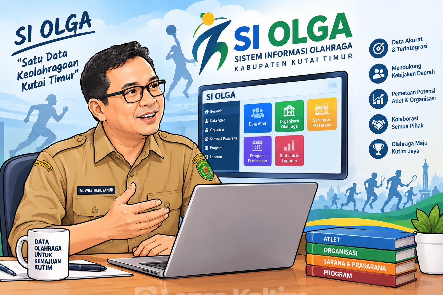 Dispora Kutim Bangun Satu Data Keolahragaan Lewat SI OLGA