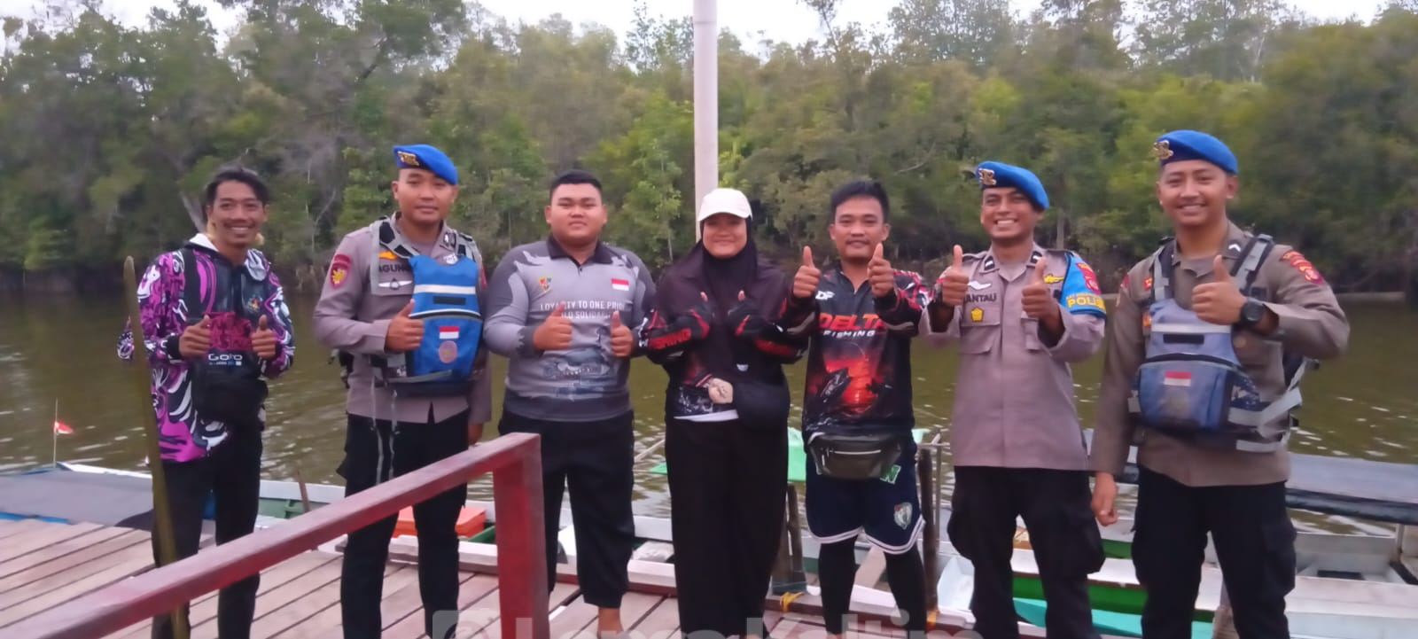 Respon Cepat, Polairud Evakuasi Lima Pemancing di Perairan Sangatta